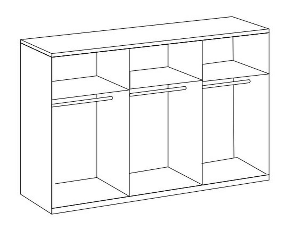 SCHWEBETÜRENSCHRANK 300/216/65 cm Graphitfarben  - Schwarz/Graphitfarben, Design, Glas/Holzwerkstoff (300/216/65cm) - Boxxx