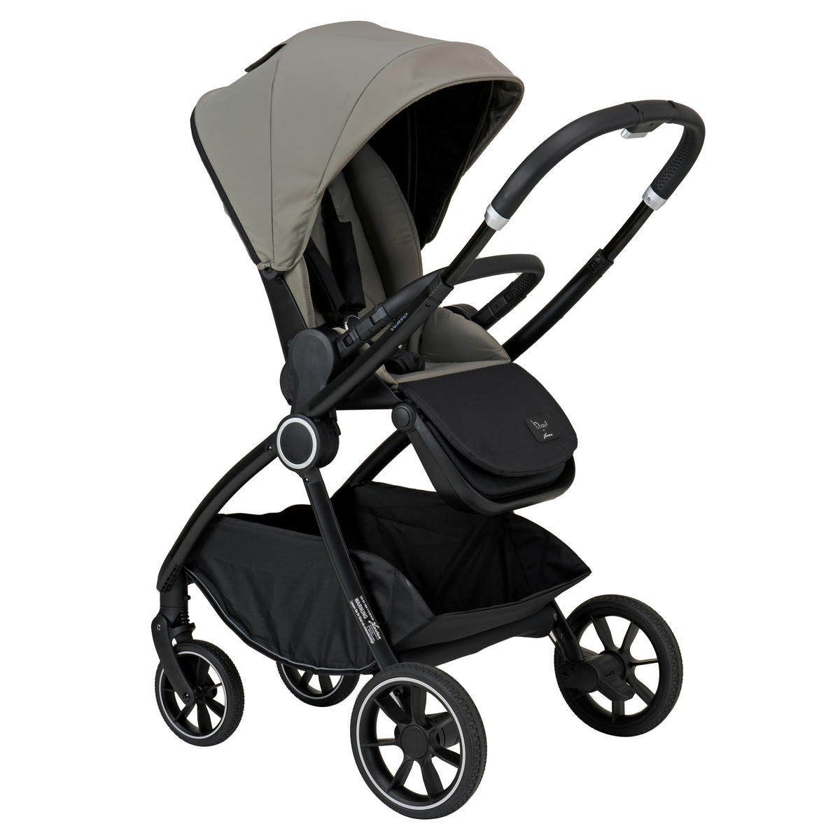 KOMBIKINDERWAGEN Verso Plus  - Schwarz/Olivgrün, Basics, Textil (86/62,5/108cm) - Hartan