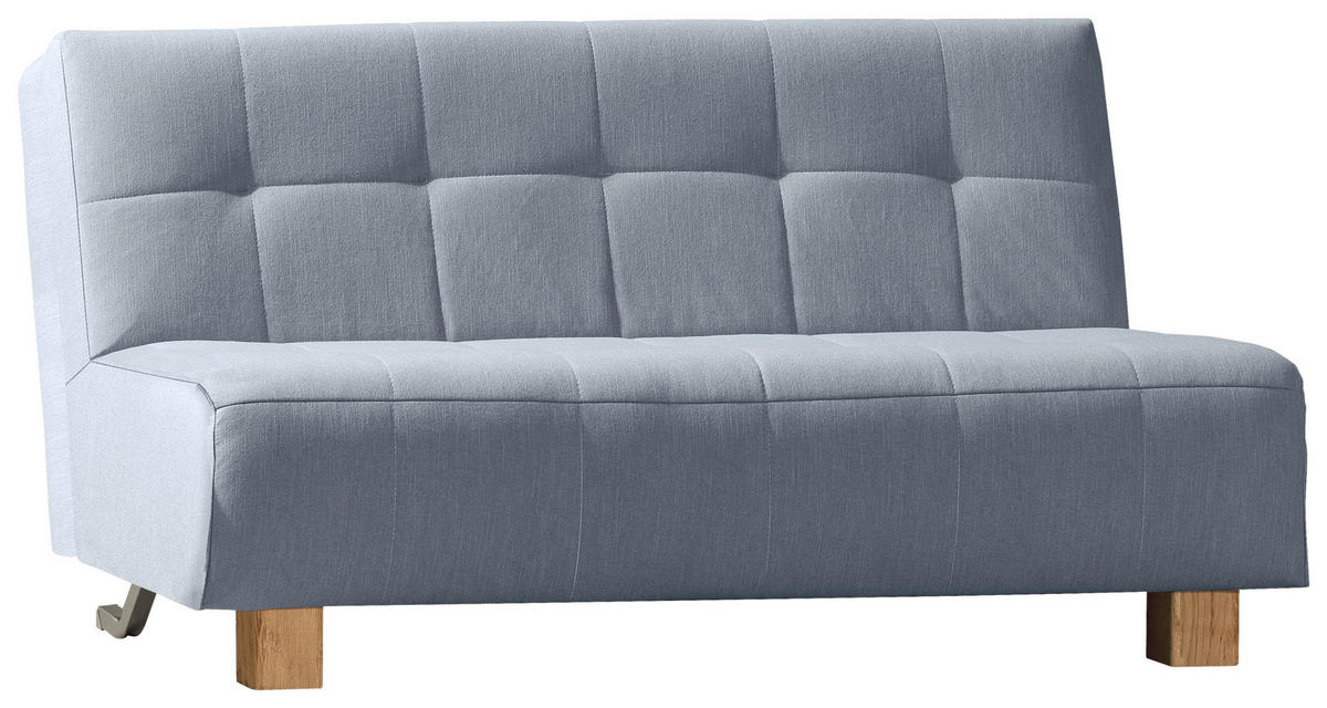 SCHLAFSOFA Textil Hellblau  - Naturfarben/Hellblau, Design, Holz/Textil (165/92/102cm) - Novel