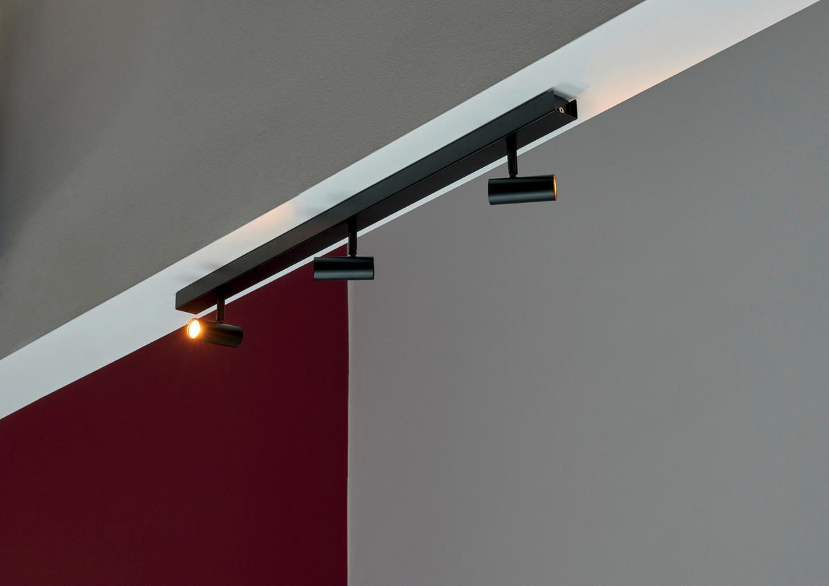 LED-DECKENSTRAHLER 78/3,5/12 cm   - Schwarz, Design, Metall (78/3,5/12cm) - Nordlux
