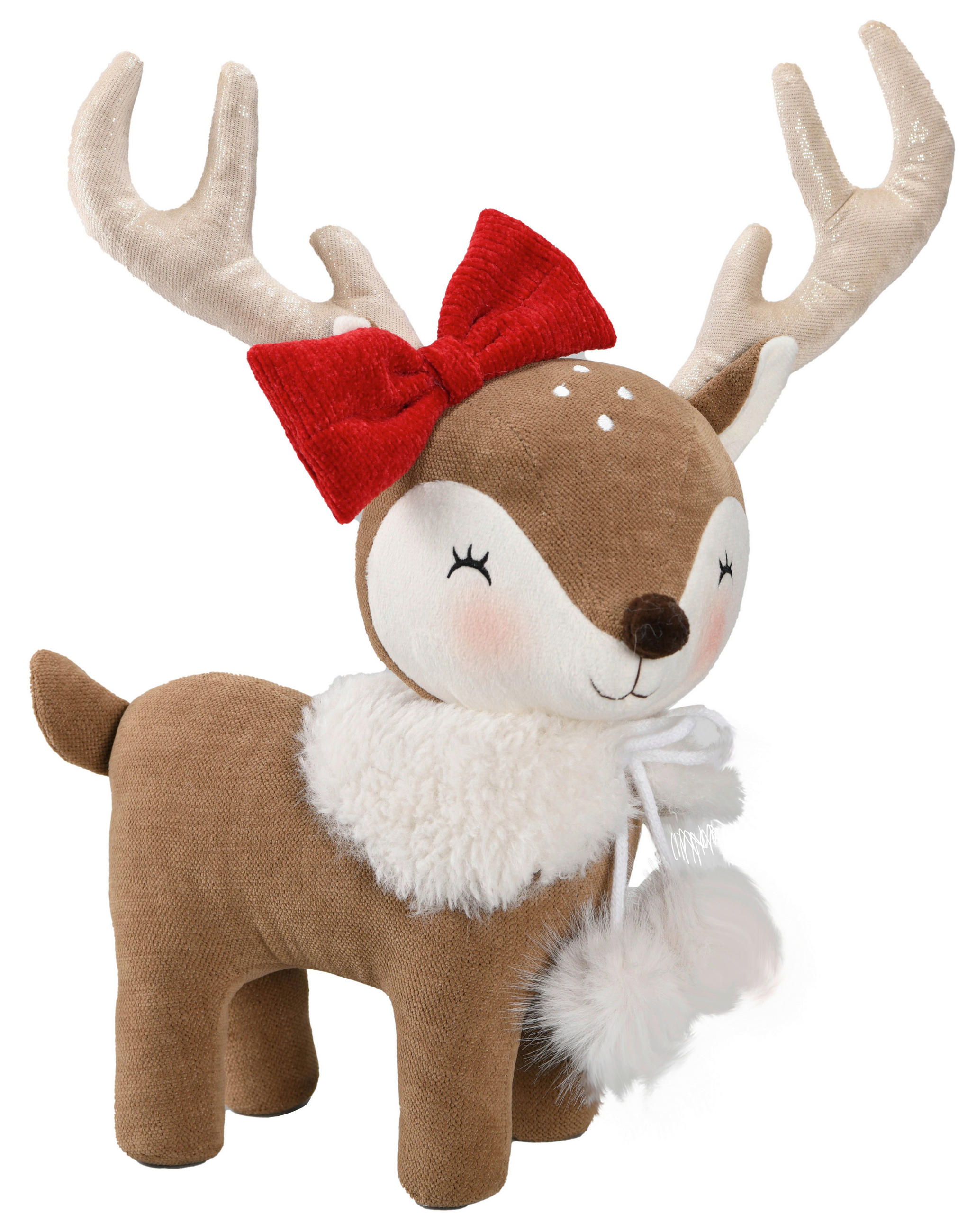 DEKORENTIER - Rot/Braun, LIFESTYLE, Textil (29/15/44cm) - X-Mas