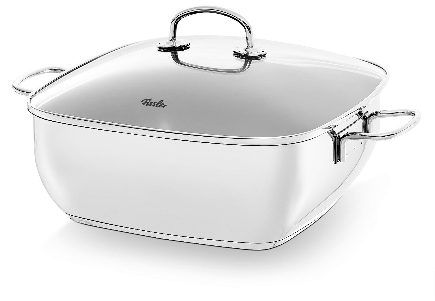 PEKÁČ 6,5 l - barvy stříbra, Basics, kov/sklo (22/11/22cm) - Fissler
