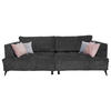 BIGSOFA  in Chenille Anthrazit  - Anthrazit/Hellgrau, Design, Textil/Metall (250/90/120cm) - home24
