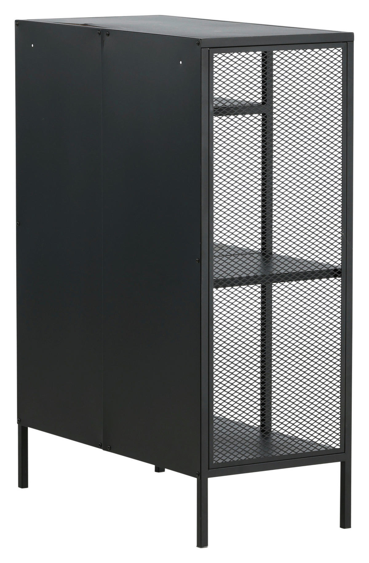 BÜCHERWAND Schwarz  - Schwarz, Design, Metall (80/110/40cm) - Livetastic