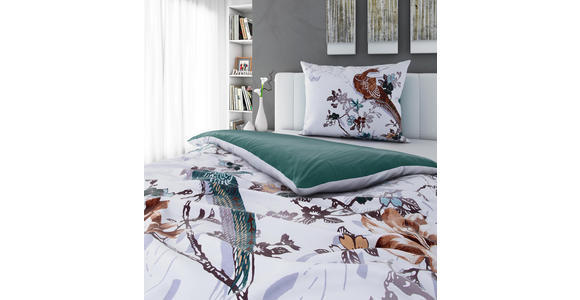 BETTWÄSCHE 140/200 cm - Petrol/Weiß, KONVENTIONELL, Textil (140/200cm) - Esposa