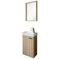 GÄSTEBAD 40 cm  - Weiß/Sonoma Eiche, KONVENTIONELL, Holzwerkstoff (40cm) - Xora