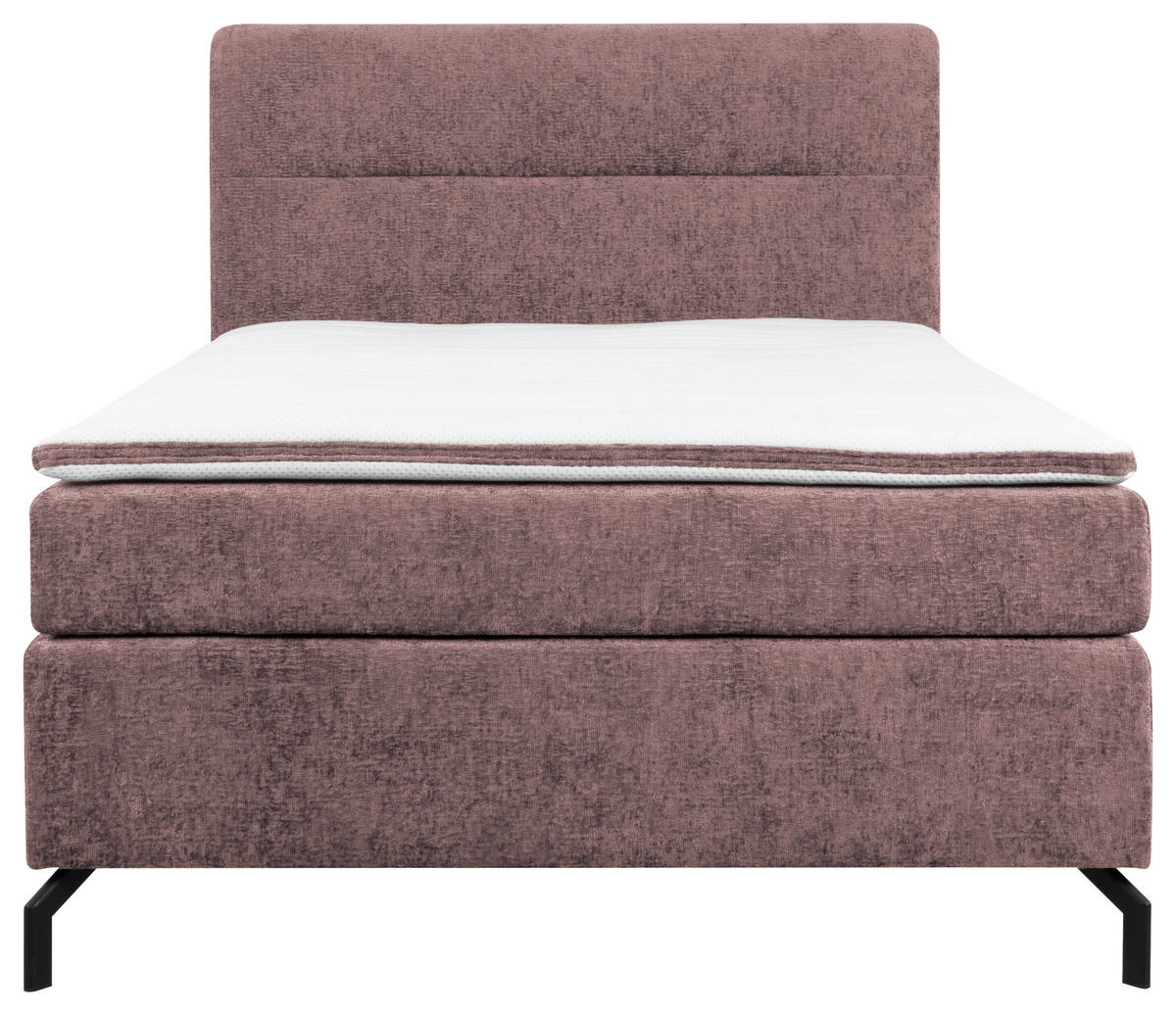 BOXSPRINGBETT 140/200 cm  in Altrosa  - Schwarz/Altrosa, Design, Textil/Metall (140/200cm) - Esposa