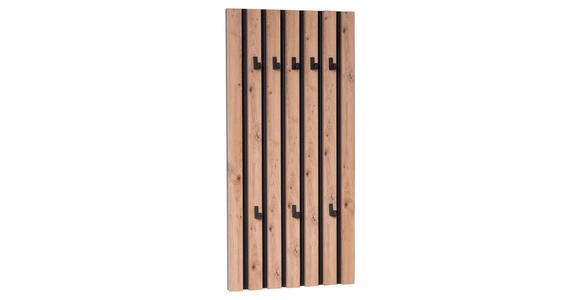WANDGARDEROBE - Schwarz/Eiche Artisan, Design, Holzwerkstoff (45/90/4cm) - Xora