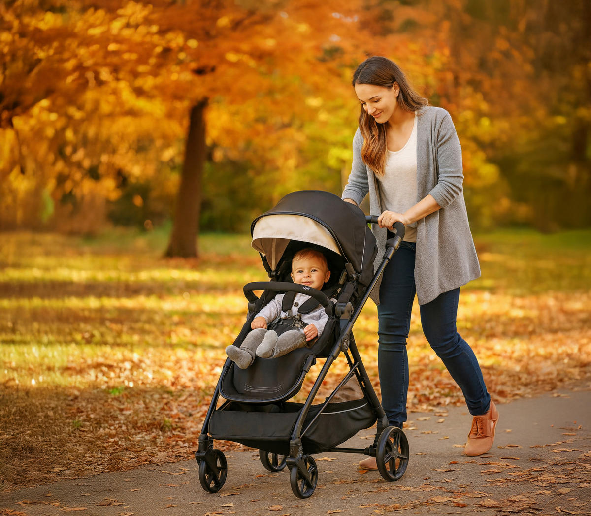 PACK POUSSETTE TRIO SEETY  - noir, Basics, textile (55/99/110/73cm) - Chicco