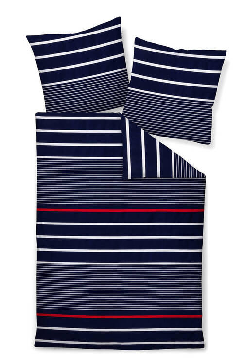 POSTELJINA 135/200 cm  J.D.  - bijela/crvena, Konvencionalno, tekstil (135/200cm) - Janine