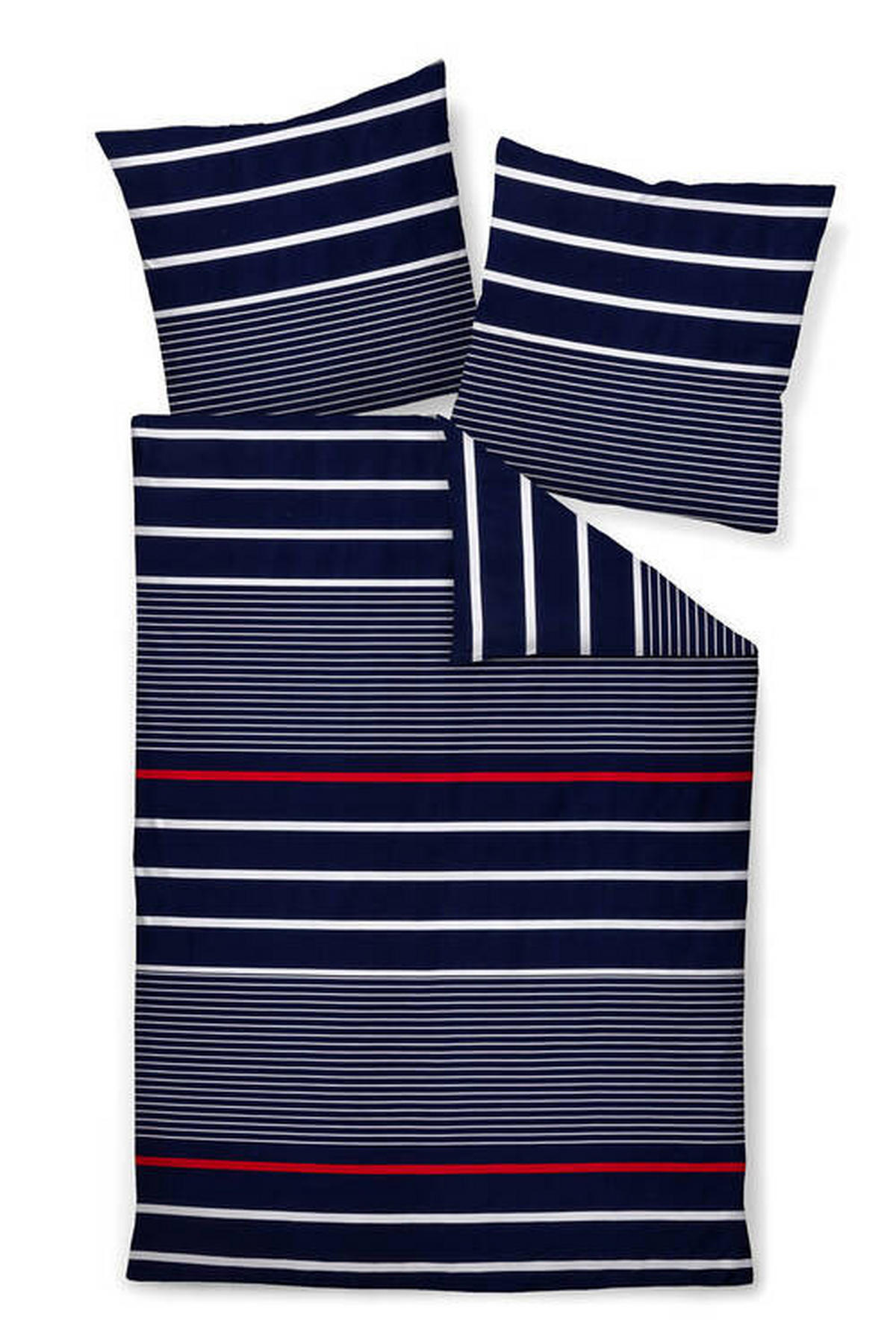 POSTELJINA 135/200 cm  J.D.  - bijela/crvena, Konvencionalno, tekstil (135/200cm) - Janine