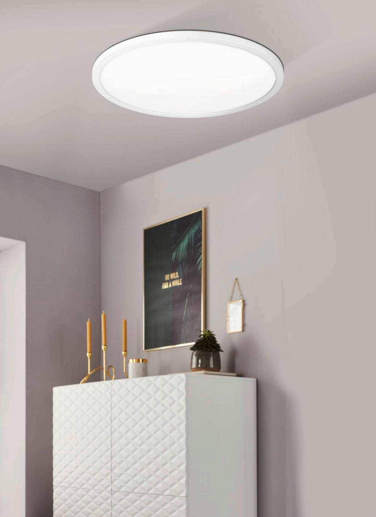 LED-DECKENLEUCHTE 38,9/3 cm    - Weiß, Basics, Kunststoff (38,9/3cm)