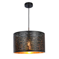 HÄNGELEUCHTE Tunno 38/120 cm   - Goldfarben/Schwarz, Design, Kunststoff/Metall (38/120cm) - Globo