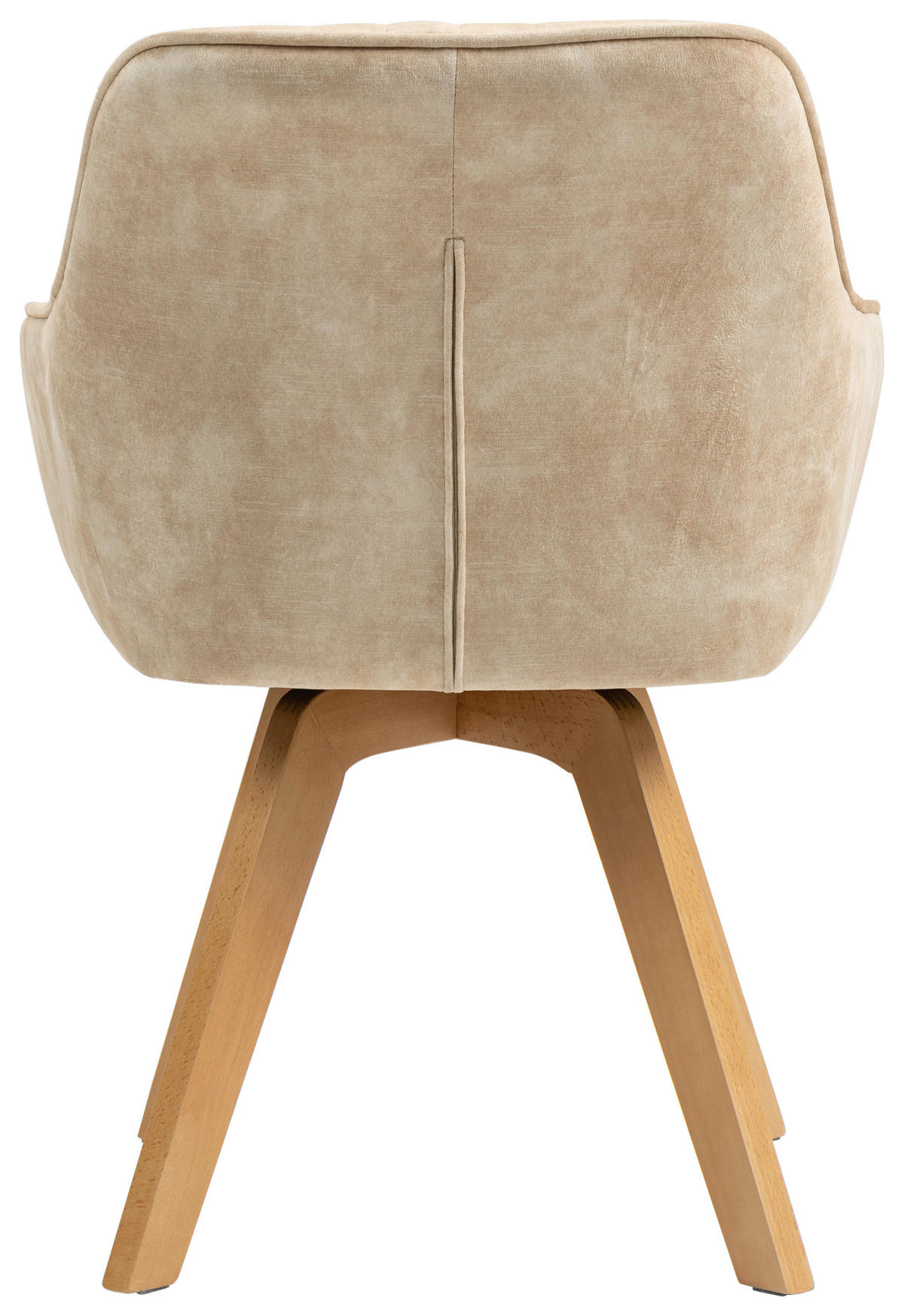 ARMLEHNSTUHL  in Samt  - Beige/Buchefarben, KONVENTIONELL, Holz/Textil (63/83/63cm) - MID.YOU