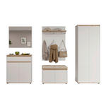 GARDEROBE  in 263,5/193/41,4 cm  - Weiß/Eiche Artisan, MODERN, Holzwerkstoff (263,5/193/41,4cm) - Carryhome