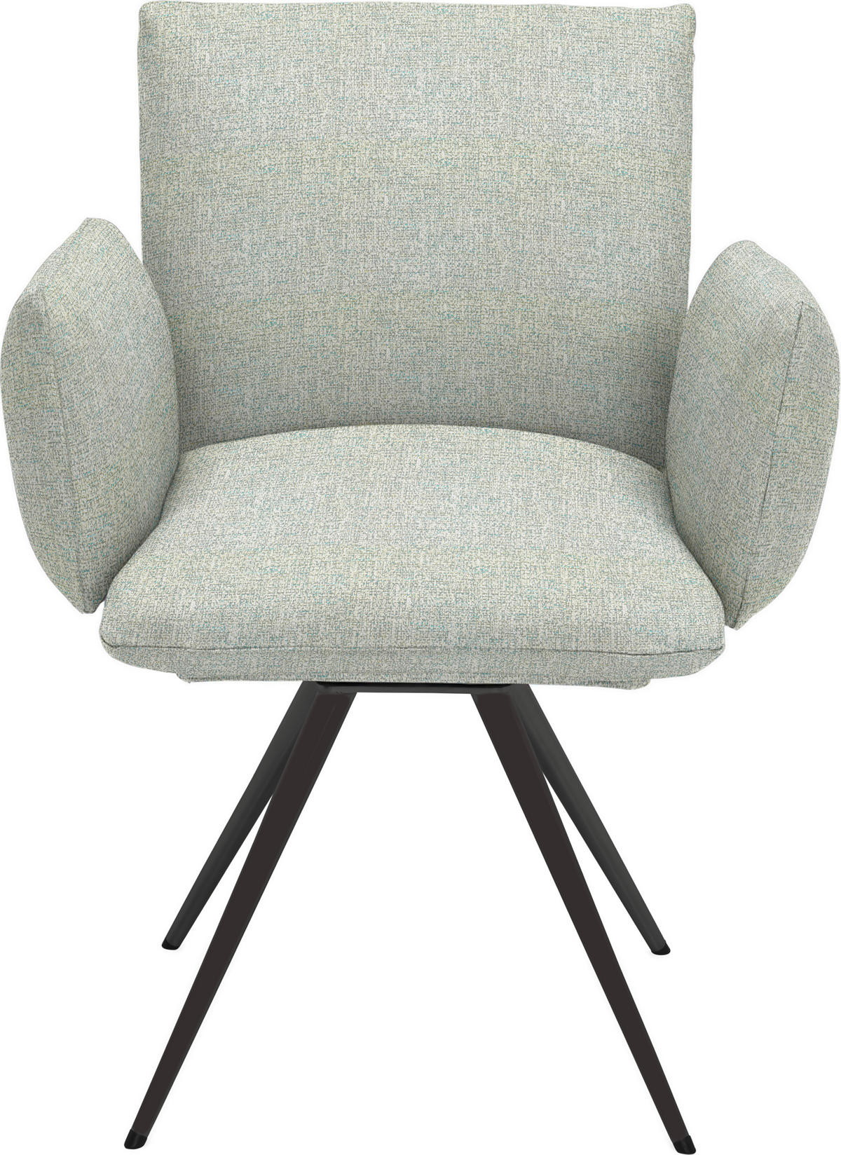 ARMLEHNSTUHL  Lederauswahl, Stoffauswahl Webstoff  - Anthrazit/Hellgrün, Natur, Textil/Metall (72/90/65cm) - Venjakob