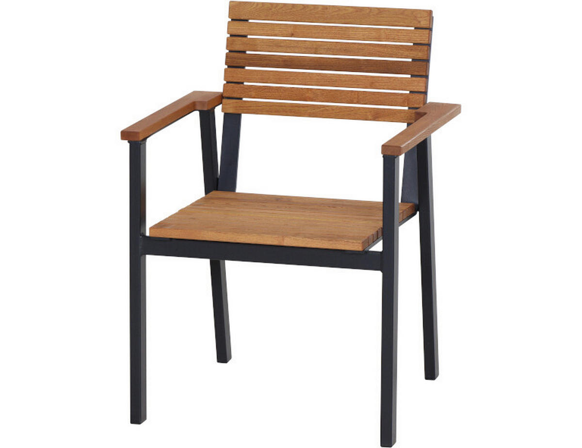 GARTENSESSEL-SET in Holz, Metall Naturfarben  - Naturfarben, Basics, Holz/Metall (60/83/58,5cm) - Siena Garden