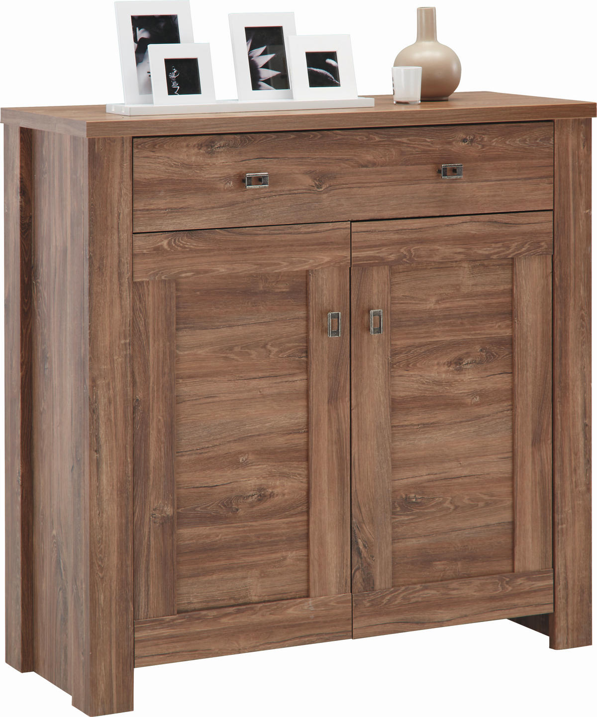 SCHUHSCHRANK Akaziefarben  - Akaziefarben/Nickelfarben, LIFESTYLE, Holzwerkstoff/Metall (100/100/40cm) - Landscape