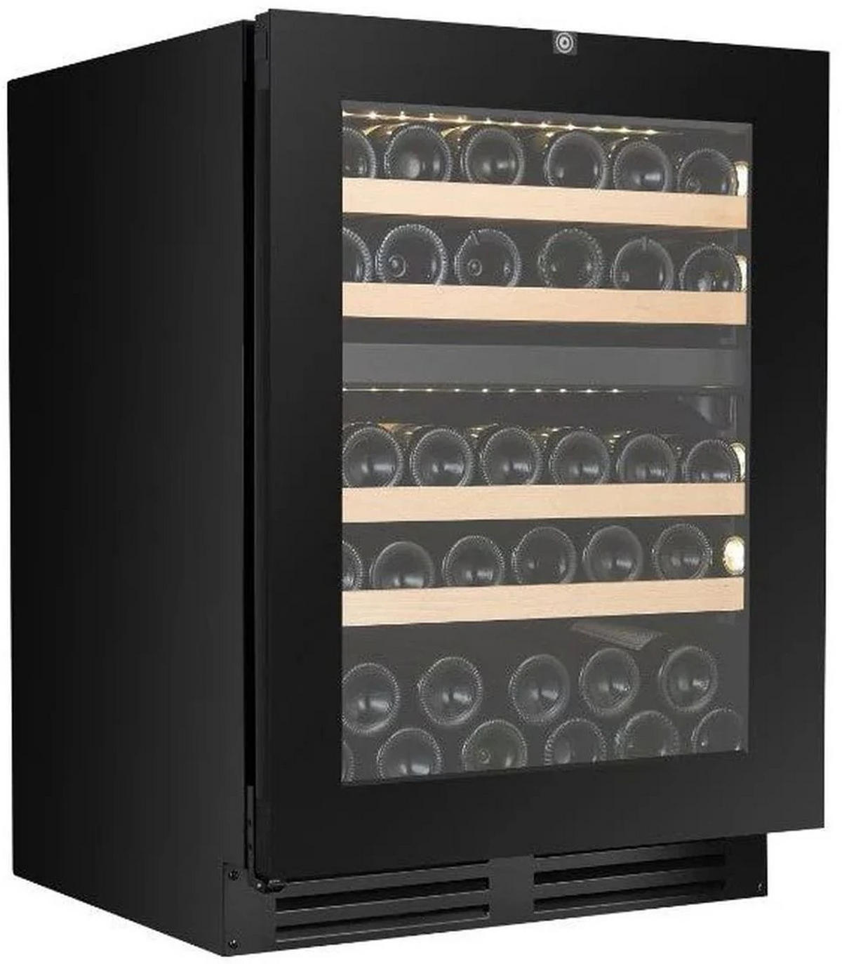 WEINKÜHLSCHRANK DAUF-39.119DB.TO  - Schwarz, Basics, Glas/Holz (59,5/82/57,5cm)