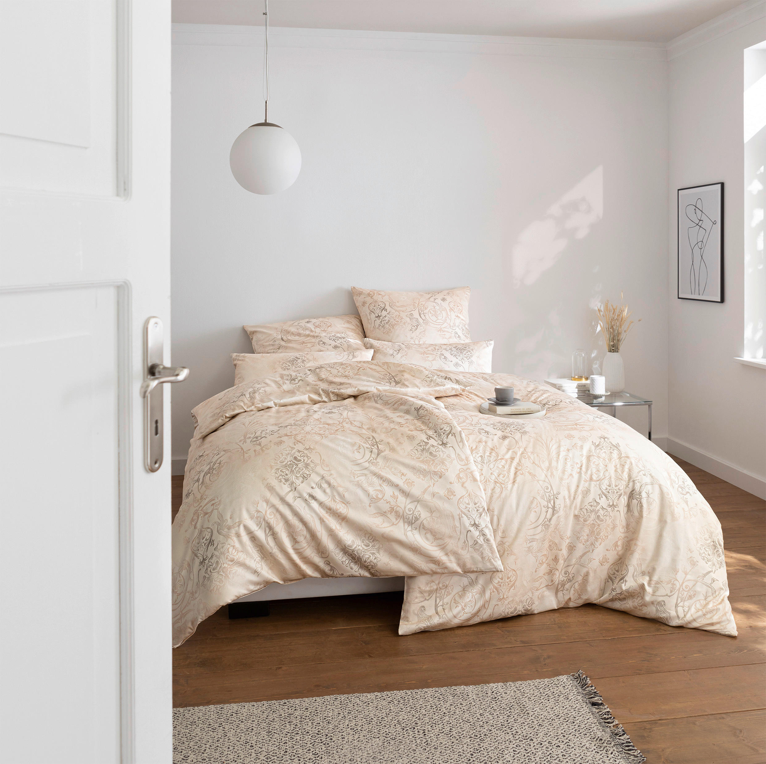 BETTWÄSCHE Svizzera Satin 200/200 cm  - Sandfarben, Basics, Textil (200/200cm) - Estella