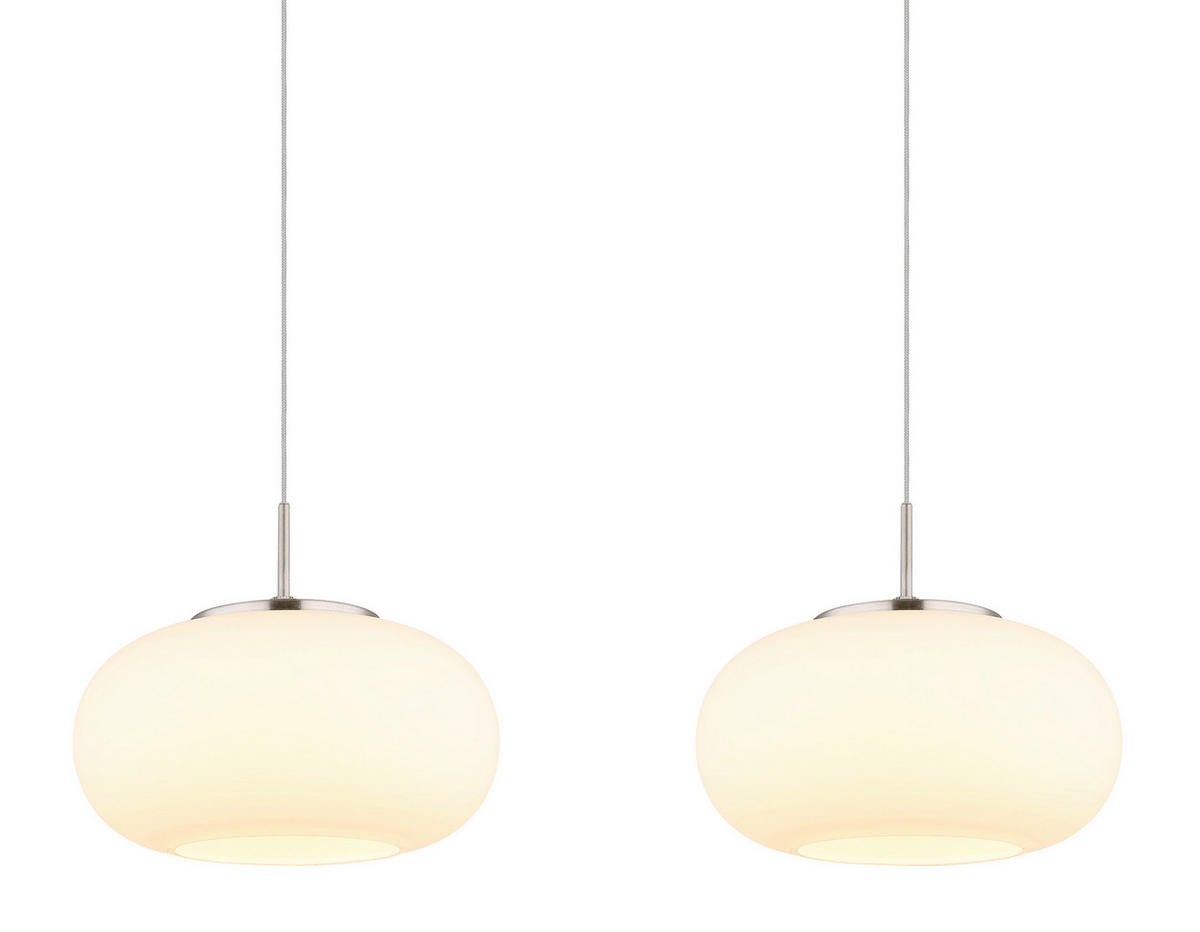LED FÜGGŐLÁMPA 110/20/150 cm  - opál/áttetsző, Design, Üveg/fém (110/20/150cm) - Globo