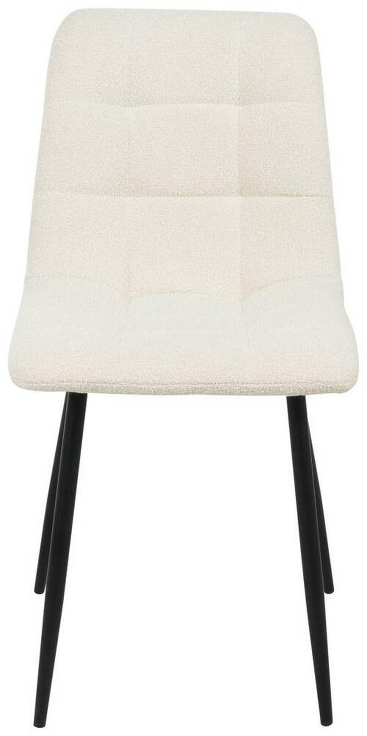 STUHL Bouclé Weiß Pappel Sperrholz  - Schwarz/Weiß, MODERN, Holz/Textil (45/88/55cm) - MID.YOU