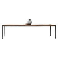 ESSTISCH in Holz, Metall 160(260)/100/75 cm  - Nussbaumfarben/Schwarz, Design, Holz/Metall (160(260)/100/75cm) - TEAM 7