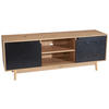 LOWBOARD  in 150/55/40 cm  - Eichefarben/Schwarz, Design, Holz/Holzwerkstoff (150/55/40cm) - Livetastic