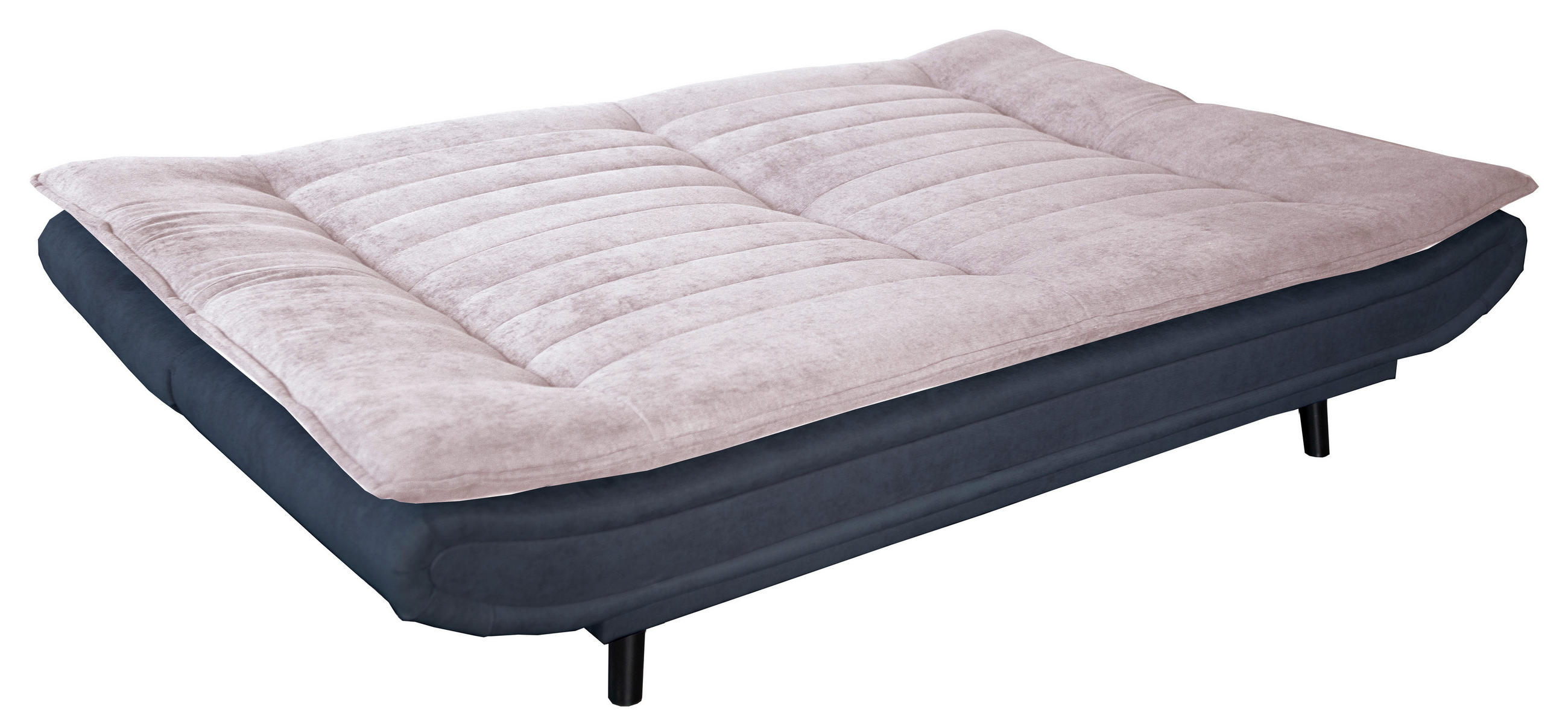 SCHLAFSOFA Mikrofaser, gesteppt Rosa, Anthrazit  - Anthrazit/Schwarz, MODERN, Holz/Textil (194/90/100cm) - P & B