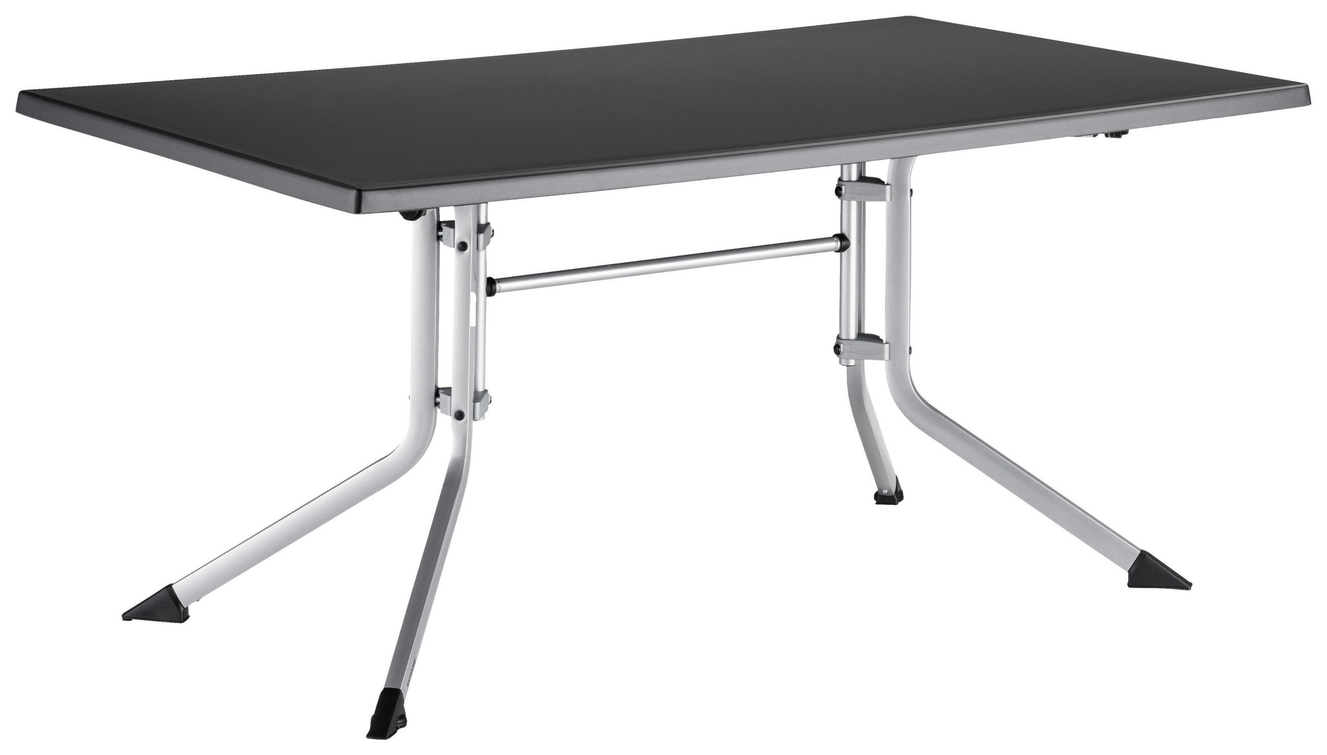 GARTENKLAPPTISCH 160/95/74 cm Metall, Kunststoff rechteckig  - Anthrazit/Silberfarben, Basics, Kunststoff/Metall (160/95/74cm) - Kettler