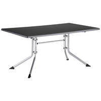 GARTENKLAPPTISCH 160/95/74 cm Metall, Kunststoff rechteckig  - Anthrazit/Silberfarben, Basics, Kunststoff/Metall (160/95/74cm) - Kettler