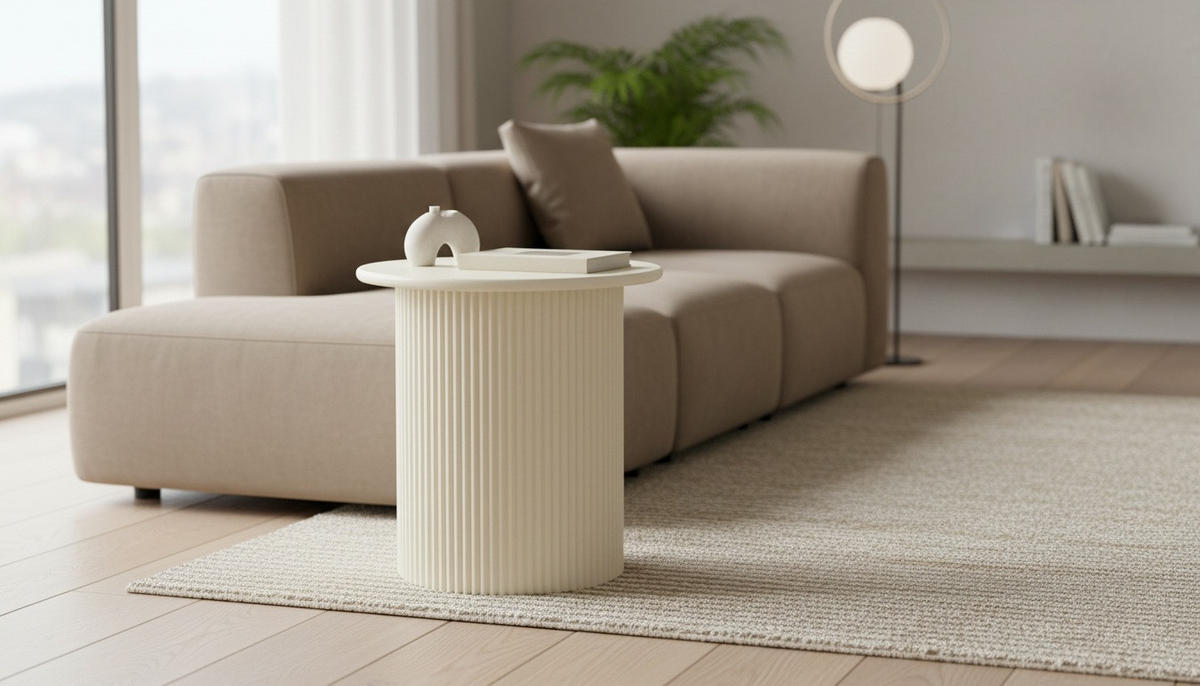 PRÍRUČNÝ STOLÍK, kašmírová - kašmírová, Design, kompozitné drevo (40/40/41cm) - Xora