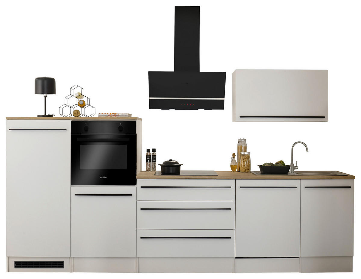 KÜCHENLEERBLOCK   in Weiß  - Weiß/Eiche Artisan, Basics, Holzwerkstoff/Kunststoff (320/200/60cm) - MID.YOU