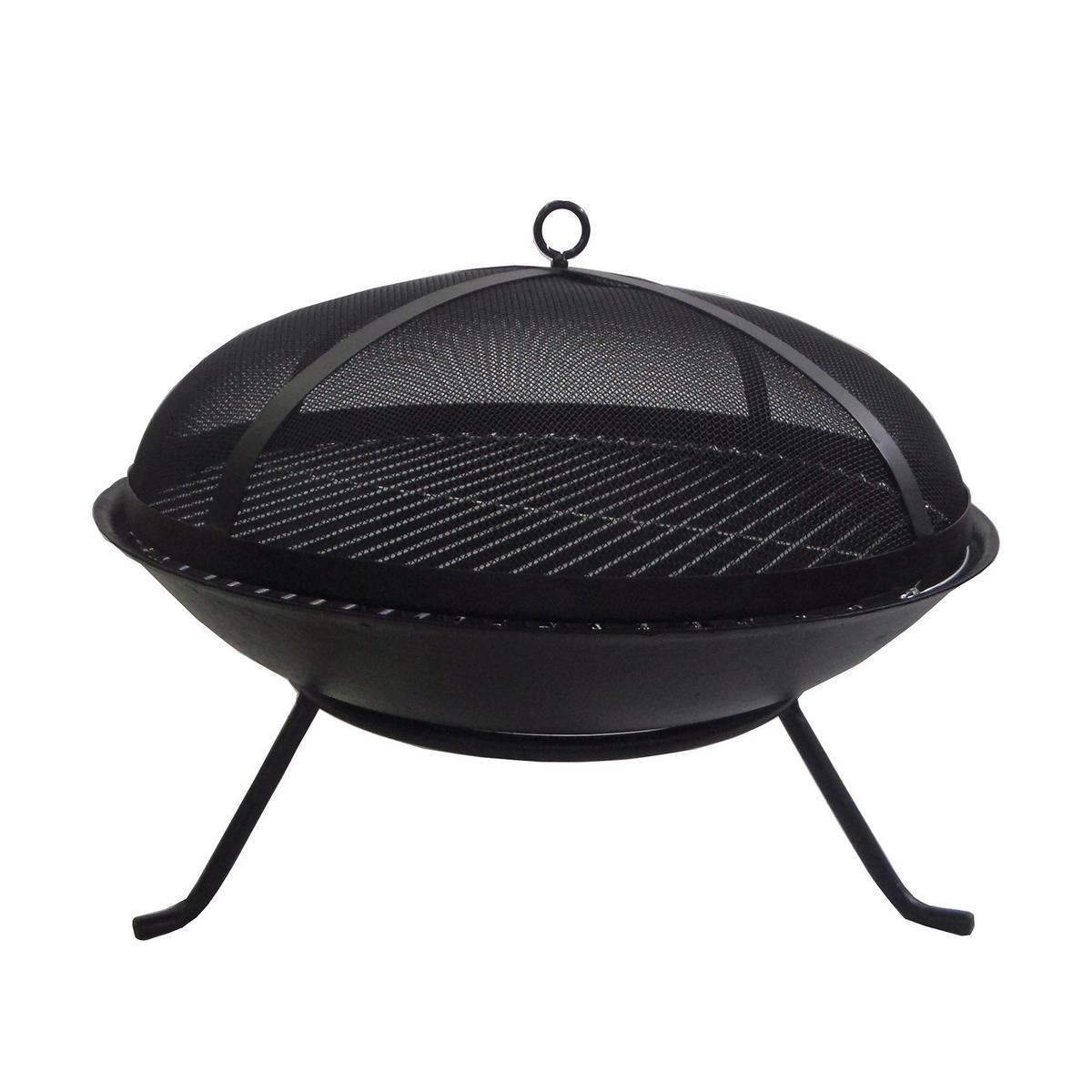 FEUERSCHALE  - Schwarz, Basics, Metall (56/23cm) - Ambia Garden