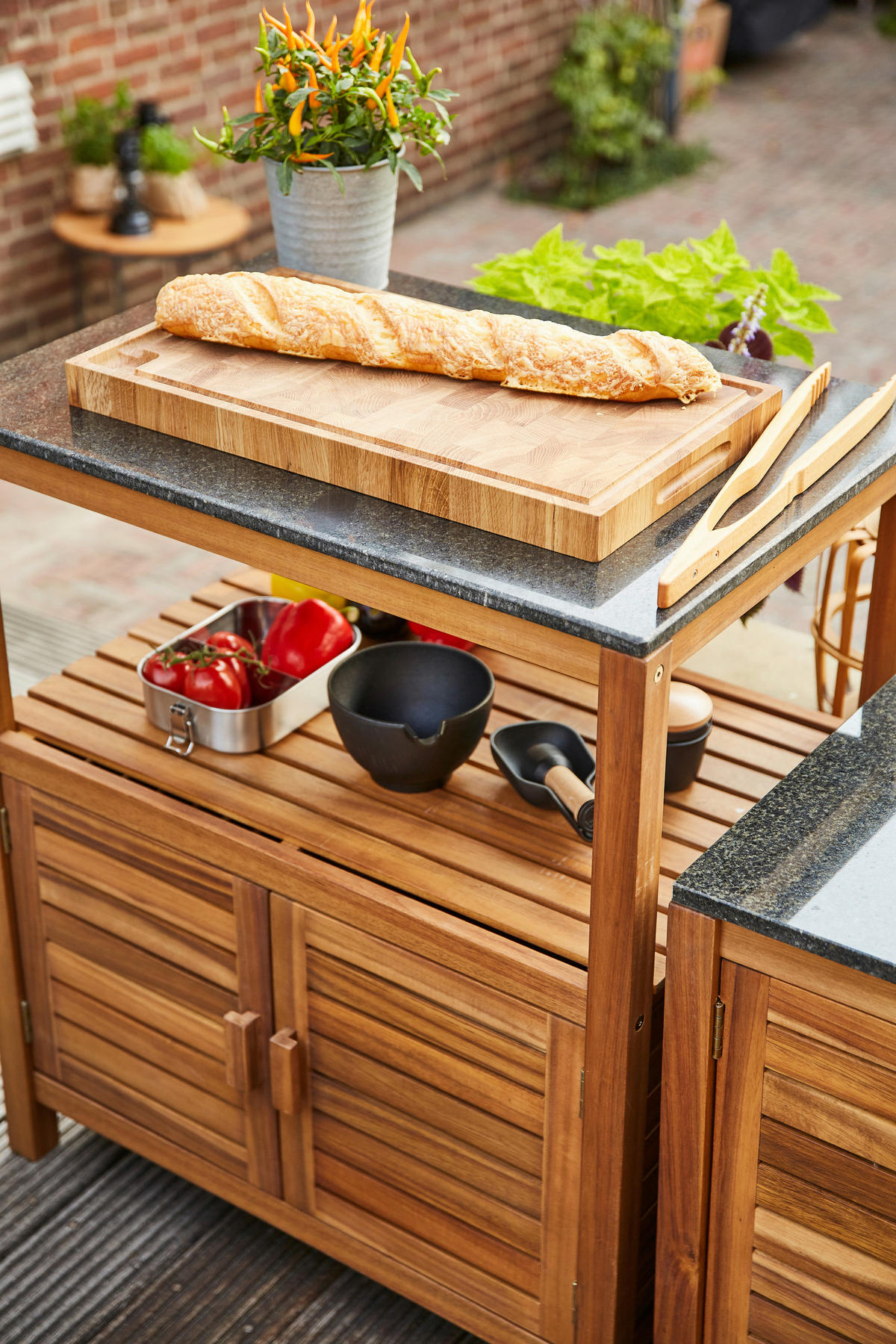 OUTDOORKÜCHE - Akaziefarben, KONVENTIONELL, Holz - Siena Garden