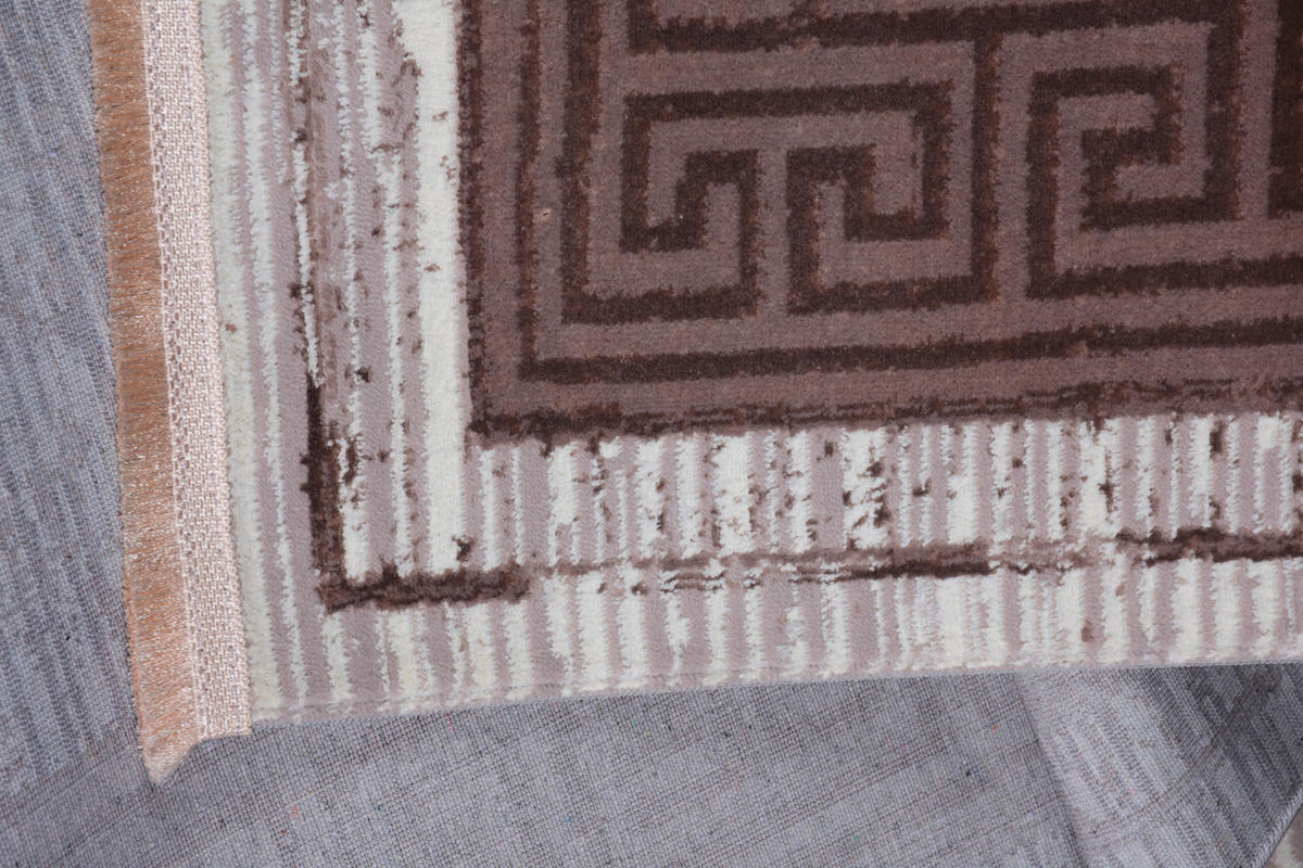VINTAGE-TEPPICH 160/230 cm Samt Braun, Hellgrau  - Hellgrau/Braun, LIFESTYLE, Kunststoff/Textil (160/230cm) - Novel