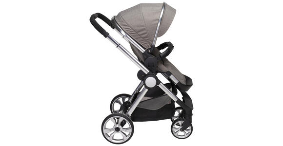 KINDERWAGENSET Neapel - Silberfarben/Grau, Design, Textil/Metall (76,96/59,95/106,68cm) - My Baby Lou