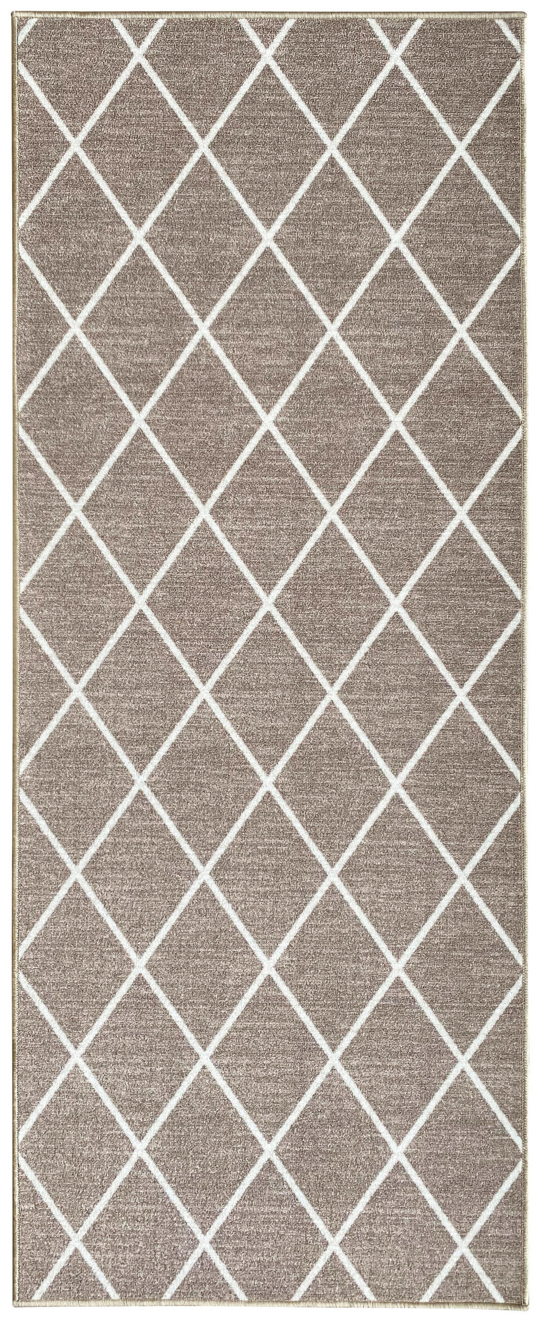 LÄUFER 80/400 cm Cosenza  - Hellbraun/Weiß, Design, Kunststoff/Textil (80/400cm) - Novel