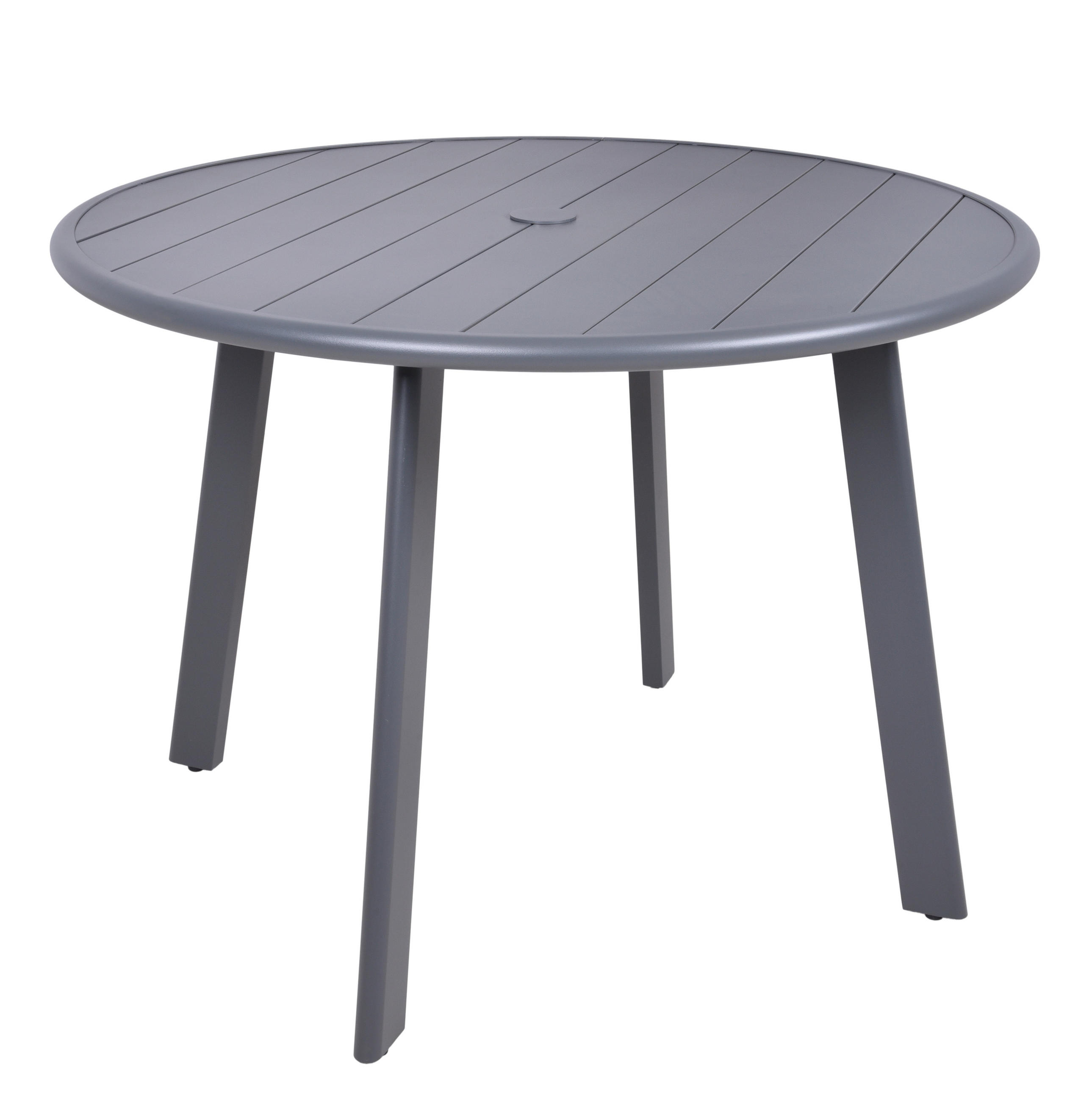 GARTENTISCH 101,5/101,5/72 cm Metall, Kunststoff rund  - Anthrazit, Basics, Kunststoff/Metall (101,5/101,5/72cm) - Gardenson