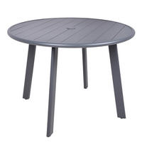 GARTENTISCH 101,5/101,5/72 cm Metall, Kunststoff rund  - Anthrazit, Basics, Kunststoff/Metall (101,5/101,5/72cm) - Gardenson