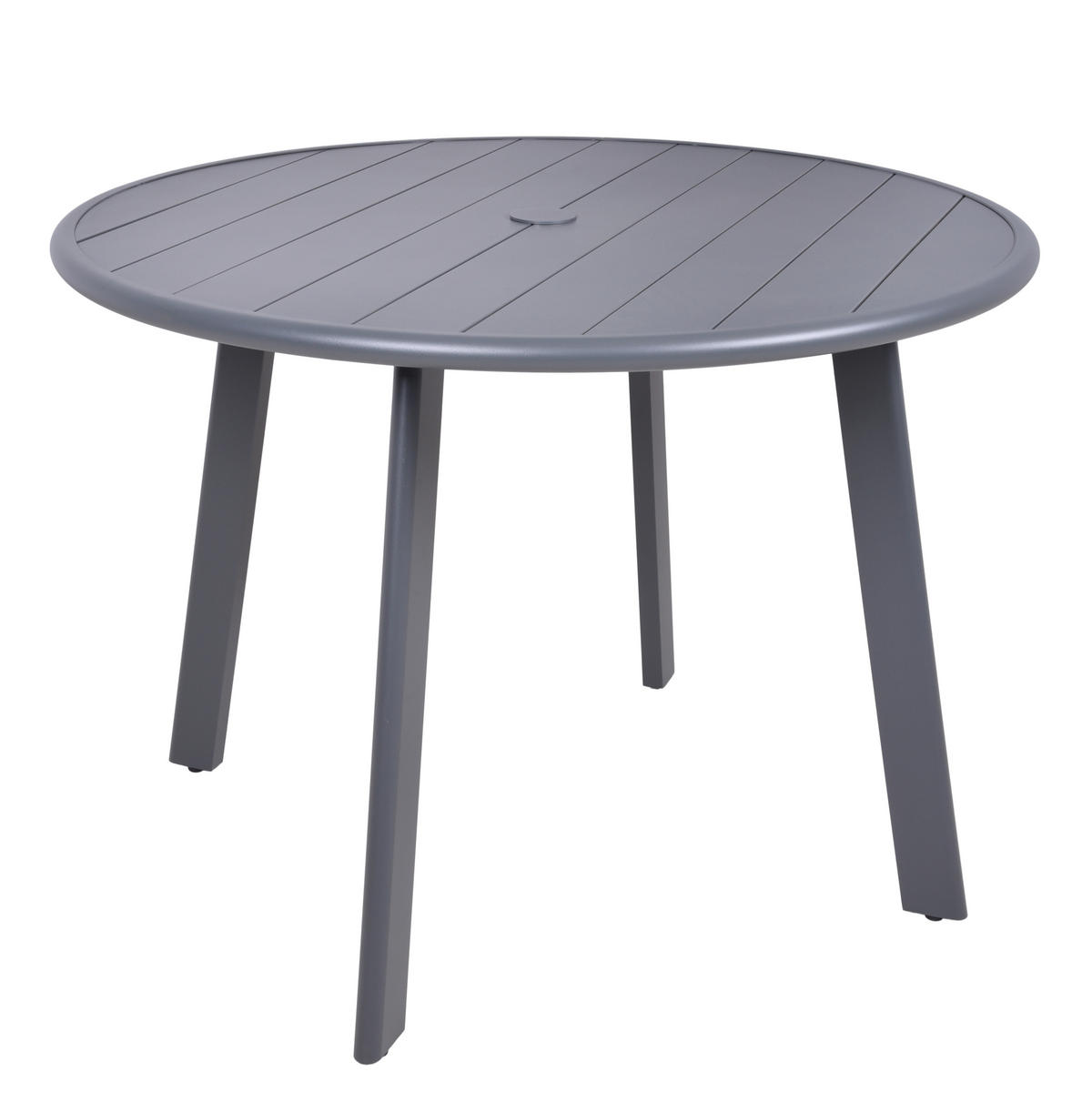 GARTENTISCH 101,5/101,5/72 cm Metall, Kunststoff rund  - Anthrazit, Basics, Kunststoff/Metall (101,5/101,5/72cm) - Gardenson
