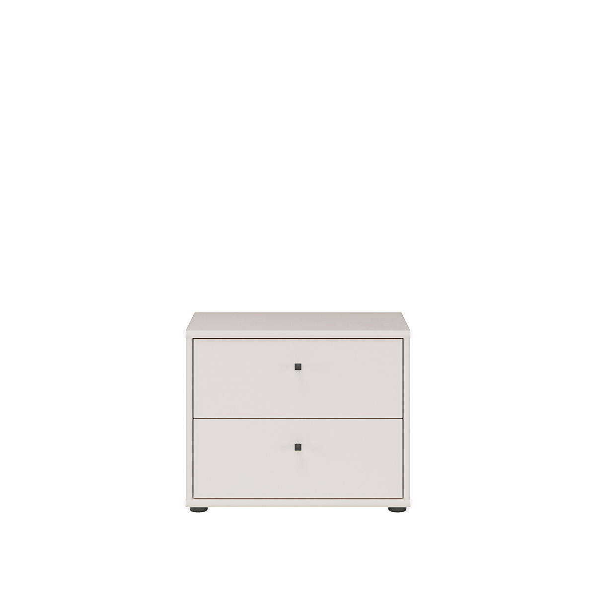 KOMMODE , 54/43,9/34,8 cm, 2 Schublade(n)  - Sandfarben/Schwarz, Design, Holzwerkstoff/Kunststoff (54/43,9/34,8cm)