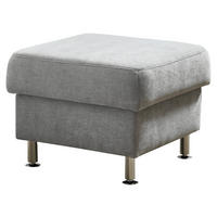 HOCKER in Textil Grau  - Alufarben/Grau, KONVENTIONELL, Textil/Metall (60/46/60cm) - Beldomo Comfort