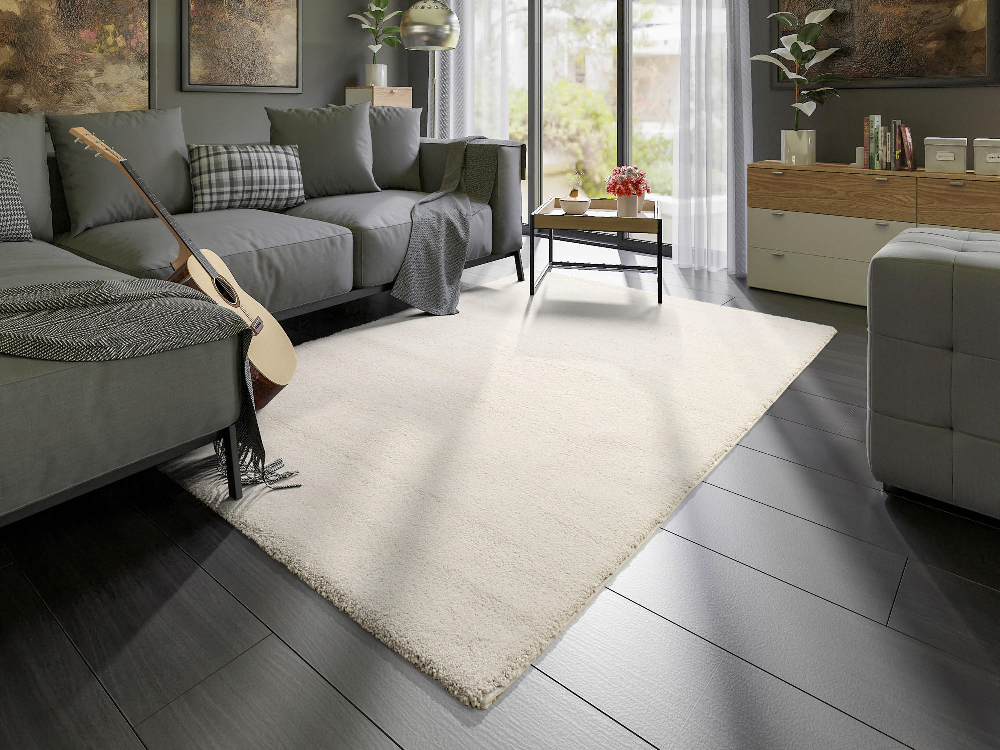 WEBTEPPICH 240/290 cm Weiß  - Weiß, Basics, Textil (240/290cm) - Novel