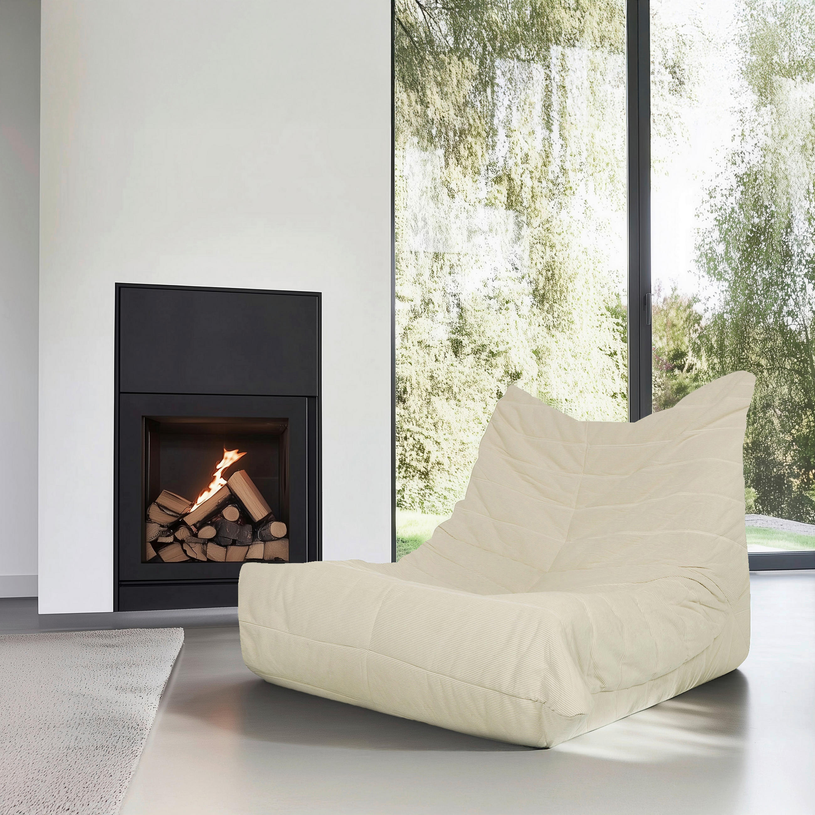 LOUNGESESSEL in Textil Beige  - Beige, MODERN, Textil (90/72/100cm) - MID.YOU