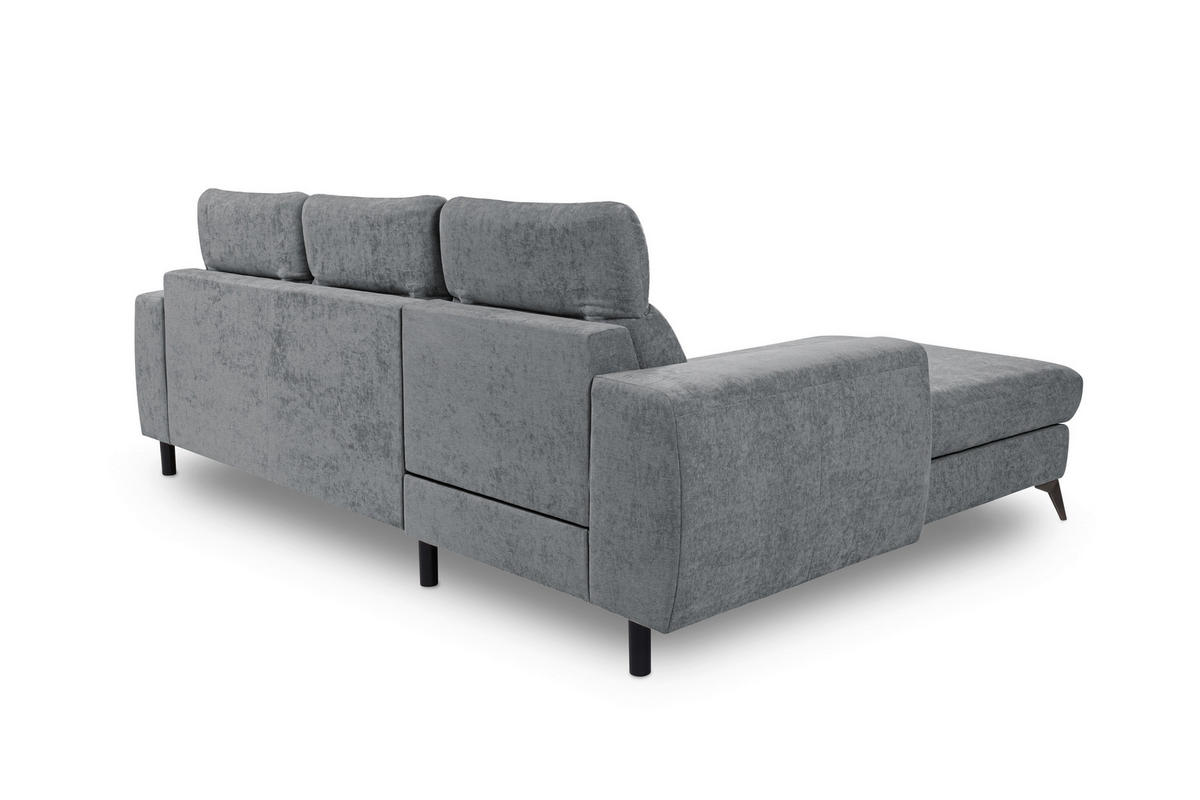 ROHOVÁ SEDAČKA, textil, antracitová - černá/antracitová, Basics, kov/textil (191/264cm) - Livetastic