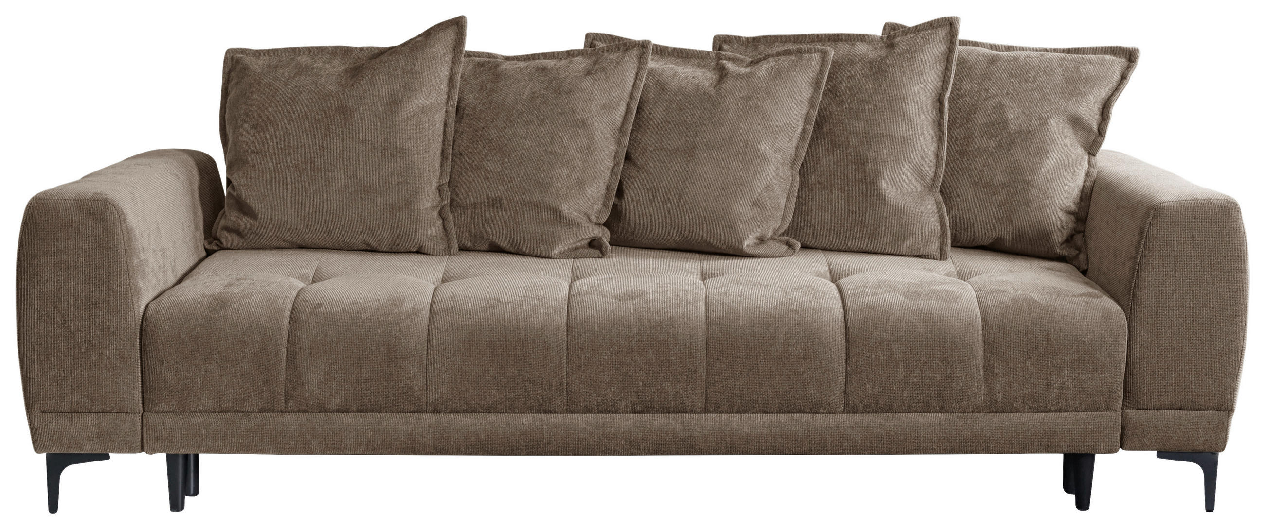 SCHLAFSOFA  mit Bettkasten erhältlich, Bettfunktion erhältlich Struktur Schlammfarben  - Schlammfarben/Schwarz, Design, Holz/Textil (247/94/90cm) - MID.YOU