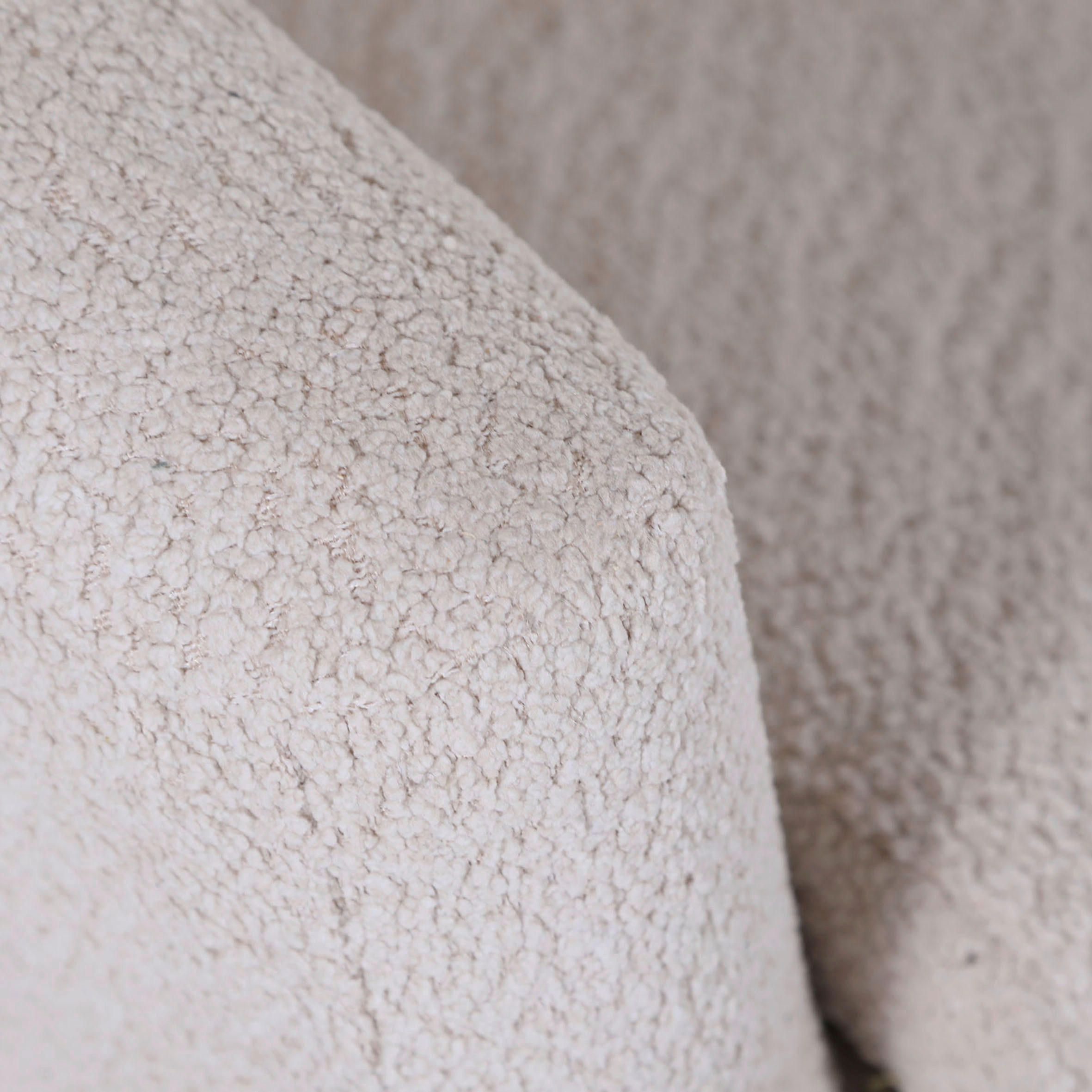 SESSEL Bouclé Creme    - Buchefarben/Creme, Design, Holz/Textil (73/73/66cm) - Carryhome