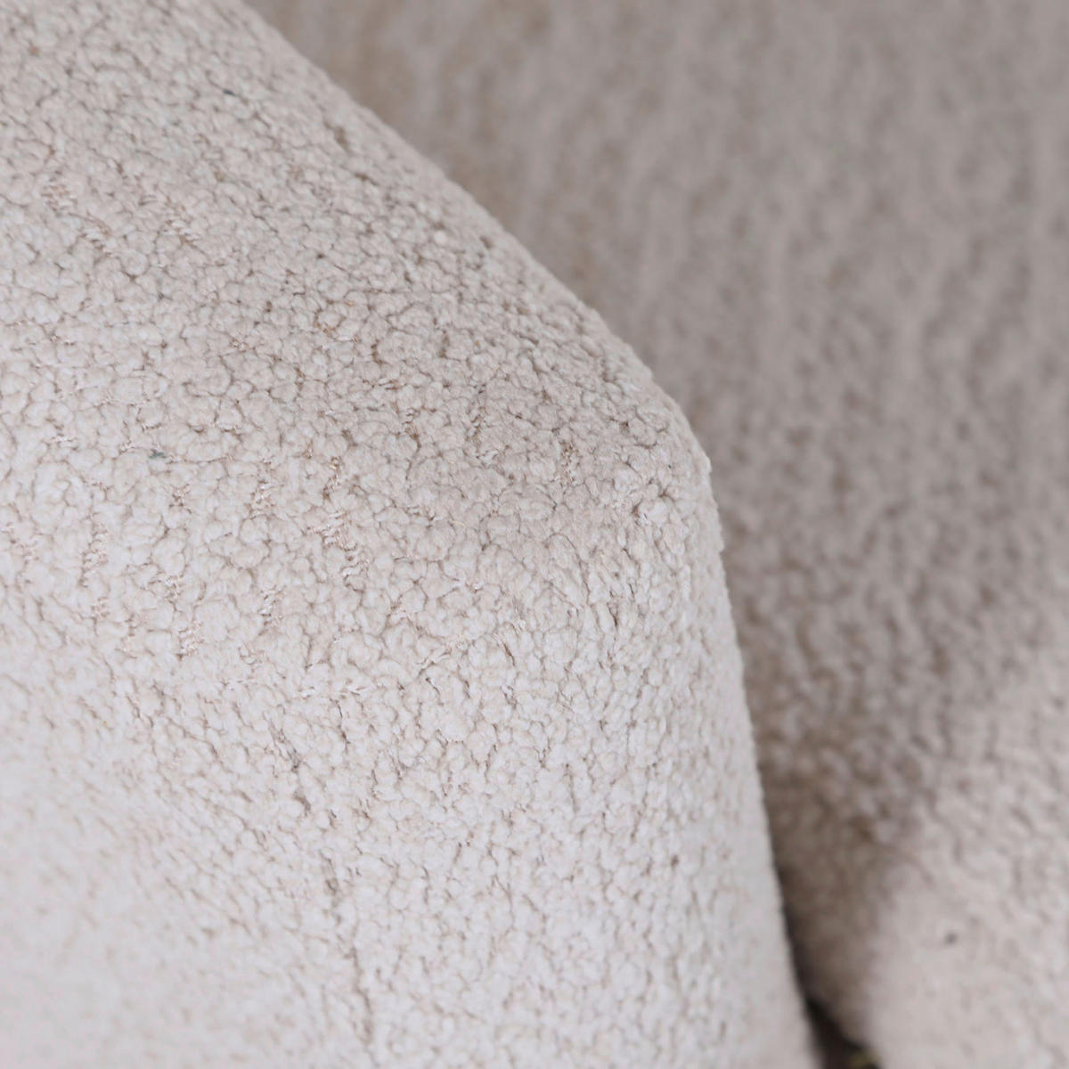 SESSEL Bouclé Creme    - Buchefarben/Creme, Design, Holz/Textil (73/73/66cm) - Carryhome