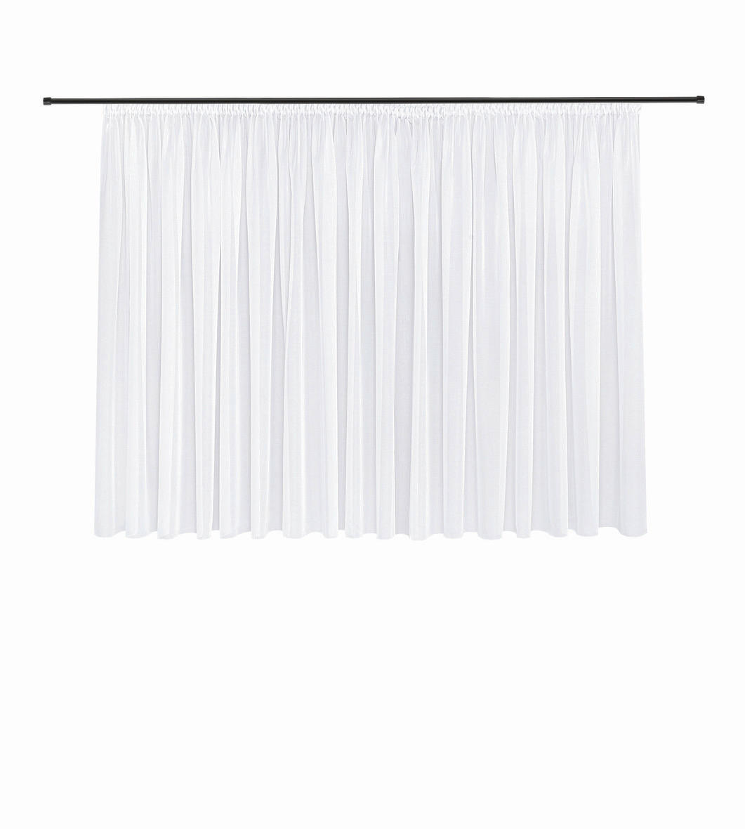 FERTIGSTORE  transparent  450/175 cm   - Weiß, Basics, Textil (450/175cm)